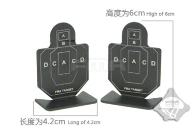 FMA Set of Aluminum Targets Type B, 6 pcs - Black - obrazek 4