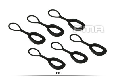 FMA Enlarged Zipper Slider Puller, 6 pcs - Black