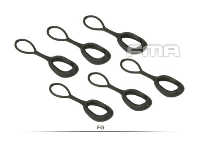 FMA Enlarged Zipper Slider Puller, 6 pcs - Green