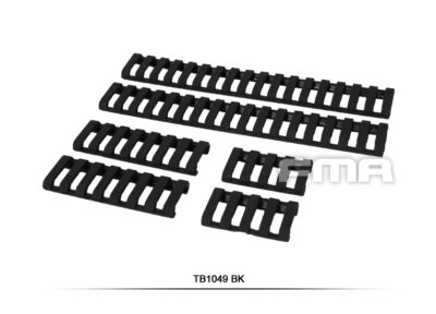 FMA Rubber Ladder Z70 RIS Rail Cover, 6 Pieces - Black
