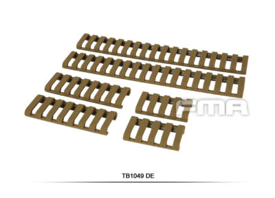 FMA Rubber Ladder Z70 RIS Rail Cover, 6 Pieces - Tan