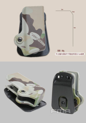 FMA Plastic Pouch for Pistol Magazine 9mm Luger - MC - obrazek 2