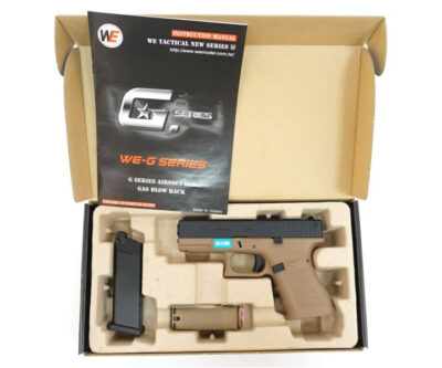 WE GBB Gas Pistol R19 Gen4 - Black/Tan - obrazek 4