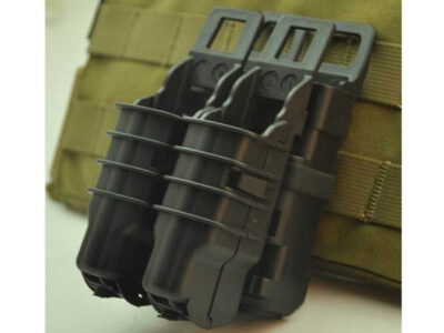 FMA MOLLE FastMag Pouches Set for M4 / 5.56 Magazine and 2 Pistol Magazines - Black