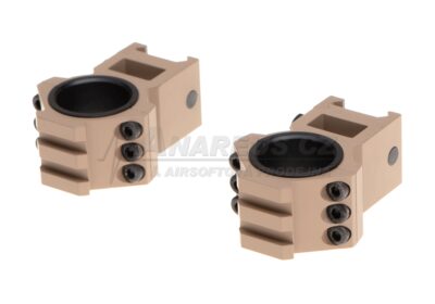 Top Rail 25.4mm / 30mm Mount Rings - TAN - obrazek 4