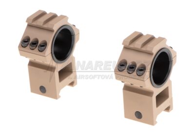 Top Rail 25.4mm / 30mm Mount Rings - TAN - obrazek 2