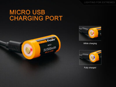 Charging battery Fenix RCR123A / 16340 High Current (Li-ion) - obrazek 3