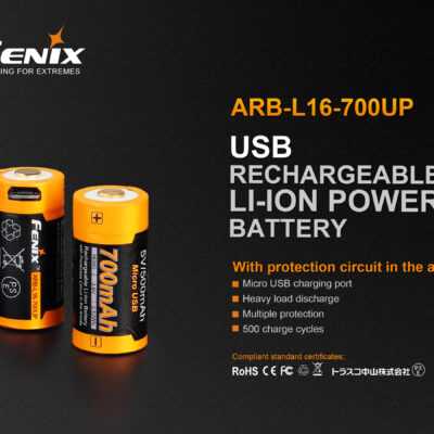 Alternative view of Charging battery Fenix RCR123A / 16340 High Current (Li-ion)