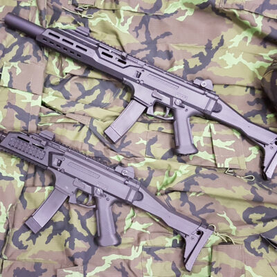 Alternative view of ASG CZ Scorpion EVO 3 A1 B.E.T. Carbine Proline - Tan