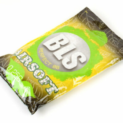 Alternative view of 20x BLS BIO pellets 0,25g, 4000 BBs - White (box)