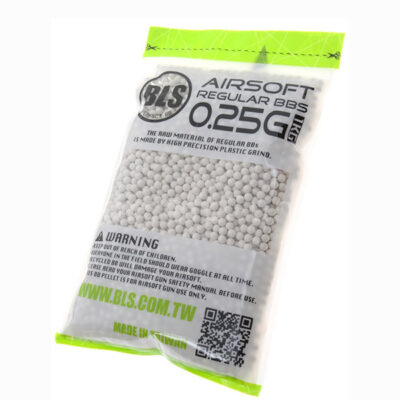 Alternative view of 20x BLS Precision pellets 0,25g, 4000 BBs - White (box)
