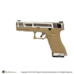 WE GBB Gas Pistol R18C Gen4 T8 Custom - Tan/Silver - obrazek 3