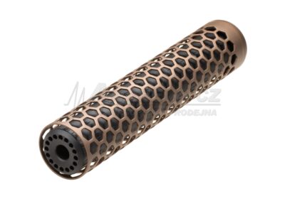 AA Aluminum Suppressor HIVE T10 255x50 mm, 14- mm CCW - Tan - obrazek 3