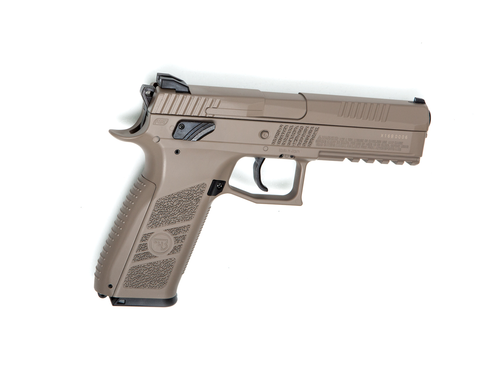 ASG CZ P-09 CO2 Pistol, Caliber 4,5mm - Tan OD-A-ASG262 asgbox.pl ASG CZ P-09 CO2 Pistol, Caliber 4,5mm - Tan - obrazek 2