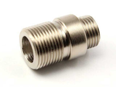 WE pistols silencer adaptor - short, stainless steel