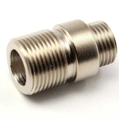 WE pistols silencer adaptor - short, stainless steel