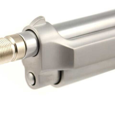 Alternative view of WE pistols silencer adaptor - short, stainless steel