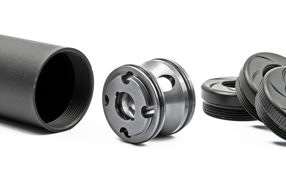 ML Aluminum Suppressor WHISPER MOCK SILENCER 135 x 30 mm, Short - Black OD-A-MPLF132 asgbox.pl ML Aluminum Suppressor WHISPER MOCK SILENCER 135 x 30 mm, Short - Black - obrazek 2