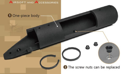 AA CNC Aluminum Bolt Housing Receiver VSR-10, Right-Handed - Black - obrazek 2