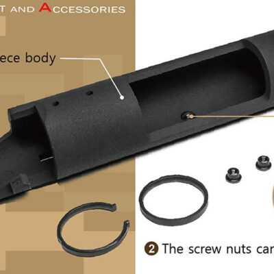 Alternative view of AA CNC Aluminum Bolt Housing Receiver VSR-10, Right-Handed - Black