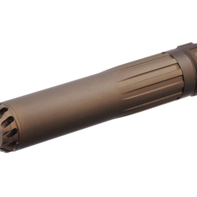 AA Aluminum Silencer AAP 169x35 mm, 14- mm CCW - Tan