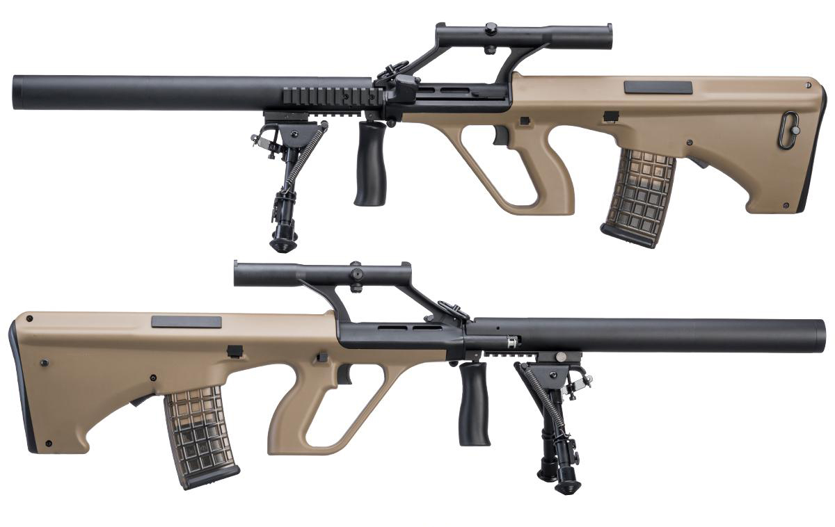 Steyr Aug with silencer (SW-020-AM) - TAN SWOLF031-TAN asgbox.pl Steyr Aug with silencer (SW-020-AM) - TAN