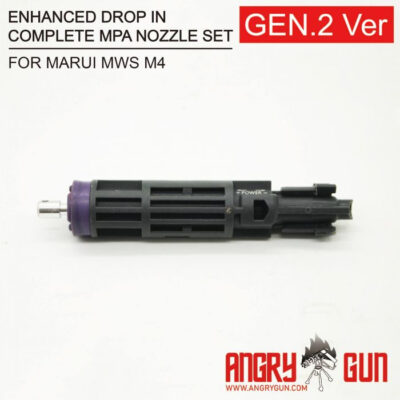 Alternative view of Angry Gun Enhanced Drop In Complete MPA Nozzle Set Gen 2 for Marui MWS M4 - Grey