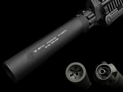 Angry Gun QD Power-Up Silencer for WE SMG-8 (MP7) GBB, 12- mm (CCW) - Black - obrazek 2