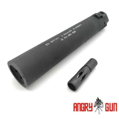 Angry Gun QD Silencer for TM MP7 A1 GBB, 12 plus mm (CW) - Black
