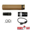 Angry Gun QD SOCOM416 Silencer (Full Markings) with Tracer unit, 14- mm (CCW) - Tan OD-A-SOCOM416T-FDE asgbox.pl