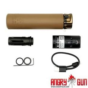 Alternative view of Angry Gun QD SOCOM416 Silencer (Full Markings) with Tracer unit, 14- mm (CCW) - Tan