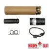 Angry Gun QD SOCOM556 Silencer (Full Markings) with Tracer unit, 14- mm (CCW) - Tan OD-A-SOCOM556T-FDE asgbox.pl
