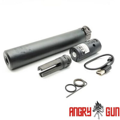 Angry Gun QD SOCOM762 Silencer (Full Markings) with Tracer unit, 14- mm (CCW) - Black