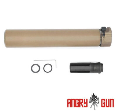 Angry Gun QD SOCOM762 Silencer (Full Markings), 14- mm (CCW) - Tan - obrazek 2