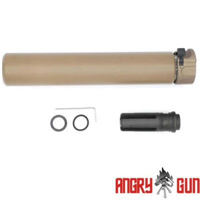 Alternative view of Angry Gun QD SOCOM762 Silencer (Full Markings), 14- mm (CCW) - Tan