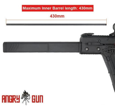 Angry Gun KVS Suppressor 13" (330 mm) for Krytac Kriss Vector - Black - obrazek 5