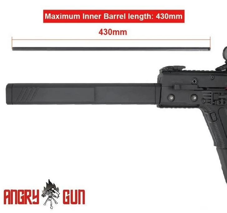 Angry Gun KVS Suppressor 13" (330 mm) for Krytac Kriss Vector - Black OD-A-20180501-D13 asgbox.pl Angry Gun KVS Suppressor 13" (330 mm) for Krytac Kriss Vector - Black - obrazek 5