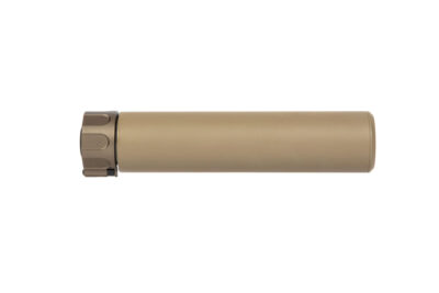 5KU SOCOM 556 Airsoft QD Suppressor (178 mm), 14 mm CCW - Tan - obrazek 4