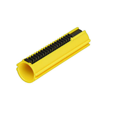 Alternative view of Yellow Reinforced 19 metal teeth piston for L85, SR25