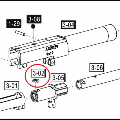 Alternative view of ASG Hop-up Nub for CZ P-07 Duty - Black