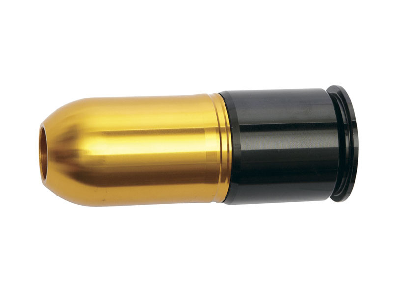 ASG 40mm Gas Grenade for 90 BBs / 4 Paintball BBs - Gold / Black OD-A-ASG044 asgbox.pl ASG 40mm Gas Grenade for 90 BBs / 4 Paintball BBs - Gold / Black