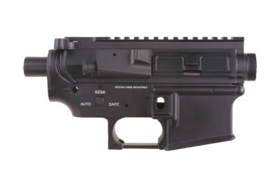 Metal Receiver (MP129B) for M4 Assault Rifle Replicas - SA Logo - obrazek 2