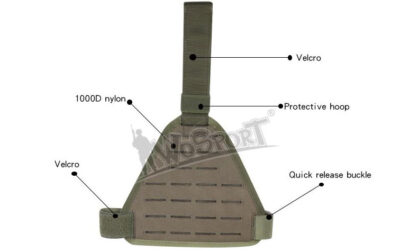 WST Tactical leg panel laser cut  - OD - obrazek 3