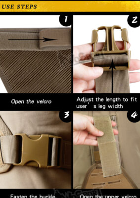 WST Tactical leg panel laser cut  - OD - obrazek 4