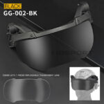 WST ARC Flip Helmet Goggles, 2 Lenses – Black