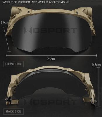 WST ARC Flip Helmet Goggles, 2 Lenses – Green - obrazek 5