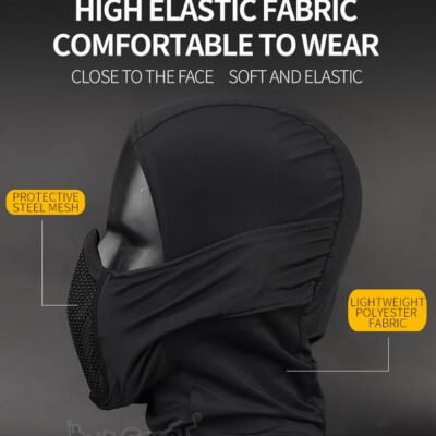Alternative view of Shadow Balaclava with Steel Half Fighter Face Mask ( BK )