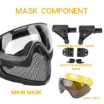 WST Pilot Steel Mesh Mask (3 Lenses) – MC Black - obrazek 2