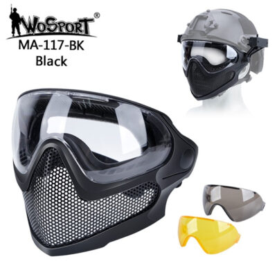 Pilot Mask (Steel mesh version) - Black