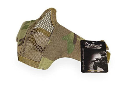 WST Airsoft Protective STEEL MESH Mask - Tan - obrazek 2